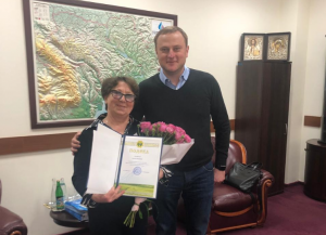 Міністерство  аграрної політики і продовольства України відзначило Марію Сеничак Подякою за плідну працю і розвиток спиртової галузі.